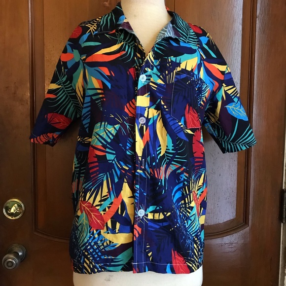 TAILOR PAL LOVE BOLD HAWAIIAN BUTTON DOWN SHIRT - Picture 1 of 5